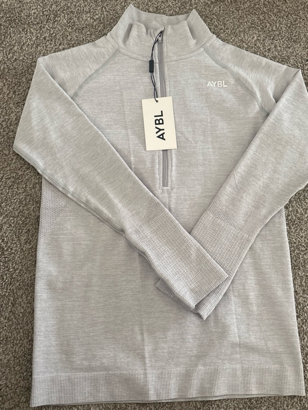 AYBL Light Gray Zip-Up Sweater Pullover